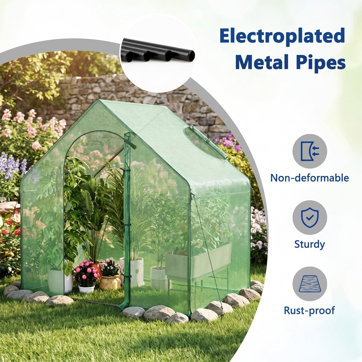 Airfind Portable Outdoor Warm House with PE Cover and Roll, up Zippered Door, The PE cover is wear, resistant and tear, proof built to last