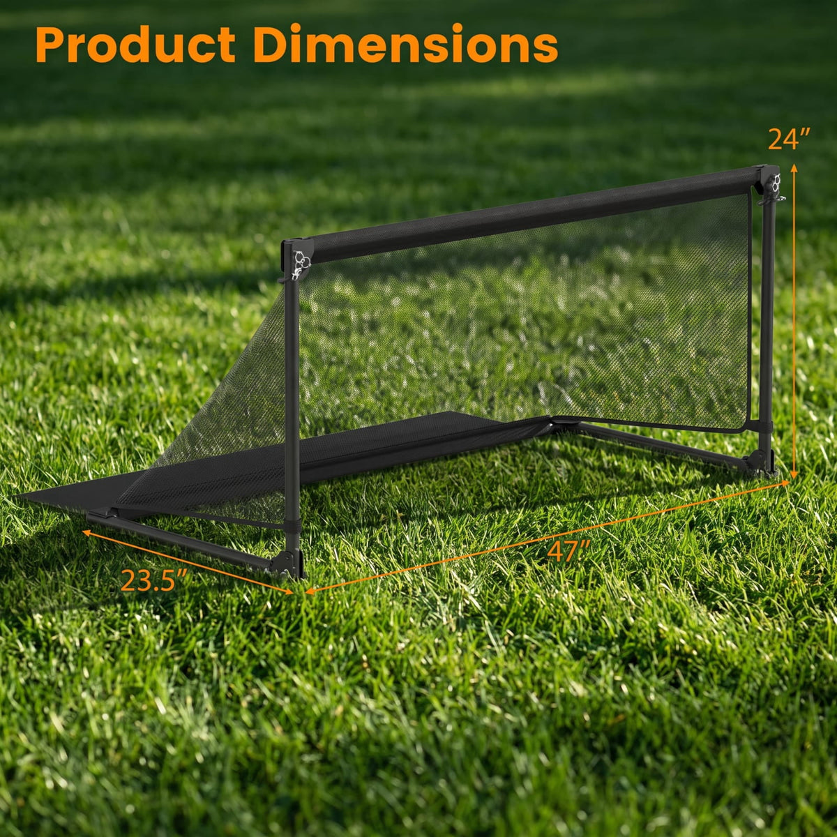 Airfind Portable Pop Up Soccer Goal for Kids with Heavy Duty Metal Frame and Ground Stakes for Backyard Training and Outdoor Practice, Black