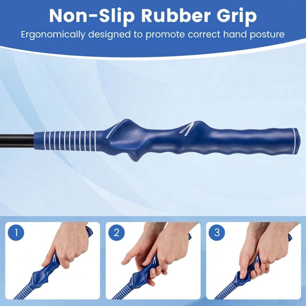Airfind Foldable Golf Hitting Mat with Chipping Net, 3 Practice Balls, Anti-Slip Rubber Base and Portable Storage, Blue