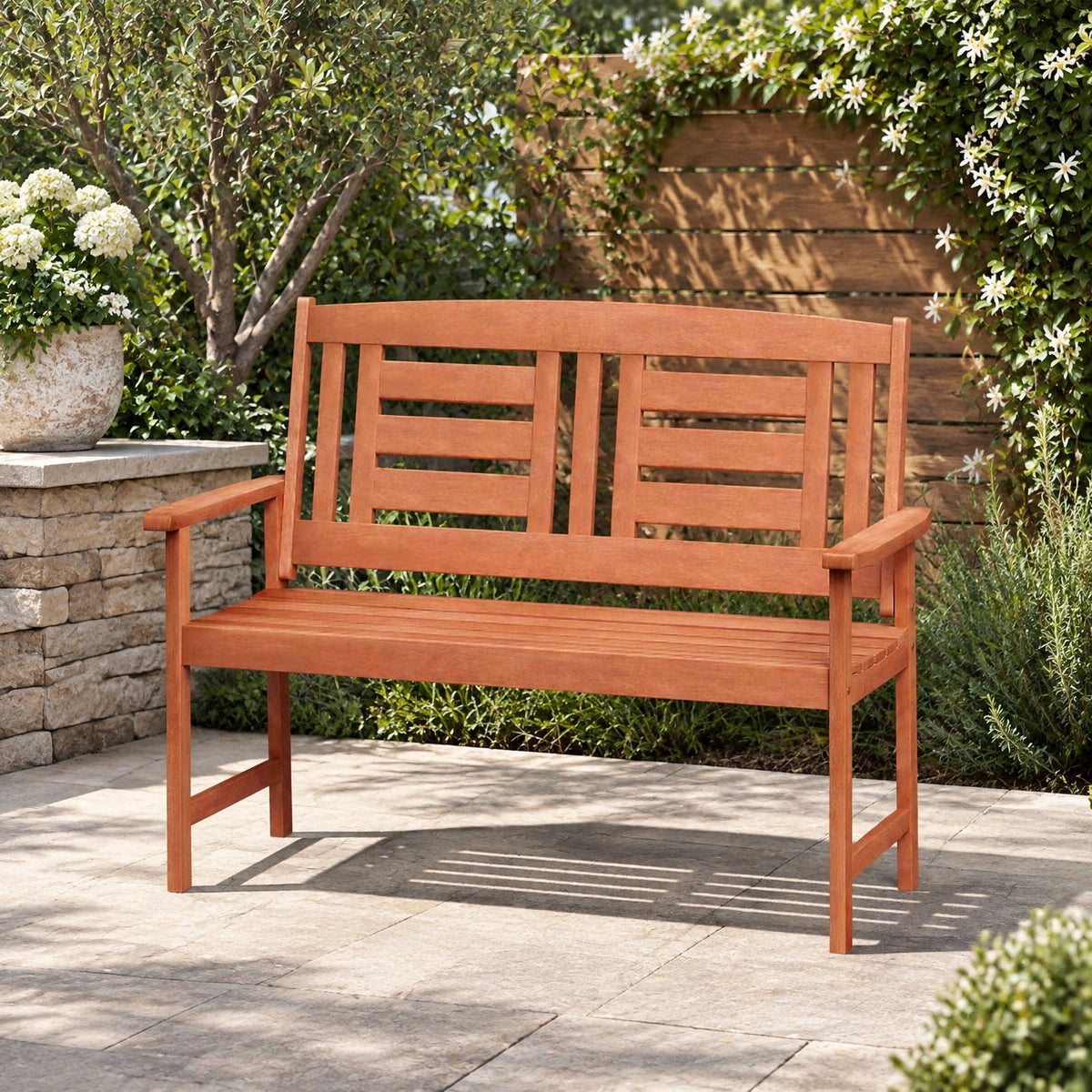 Airfind Outdoor Solid Wood Loveseat Hardwood 2, 660 lbs Capacity, Solid Wood Frame, 26 x 47.5 x 37 Footprint, Wood