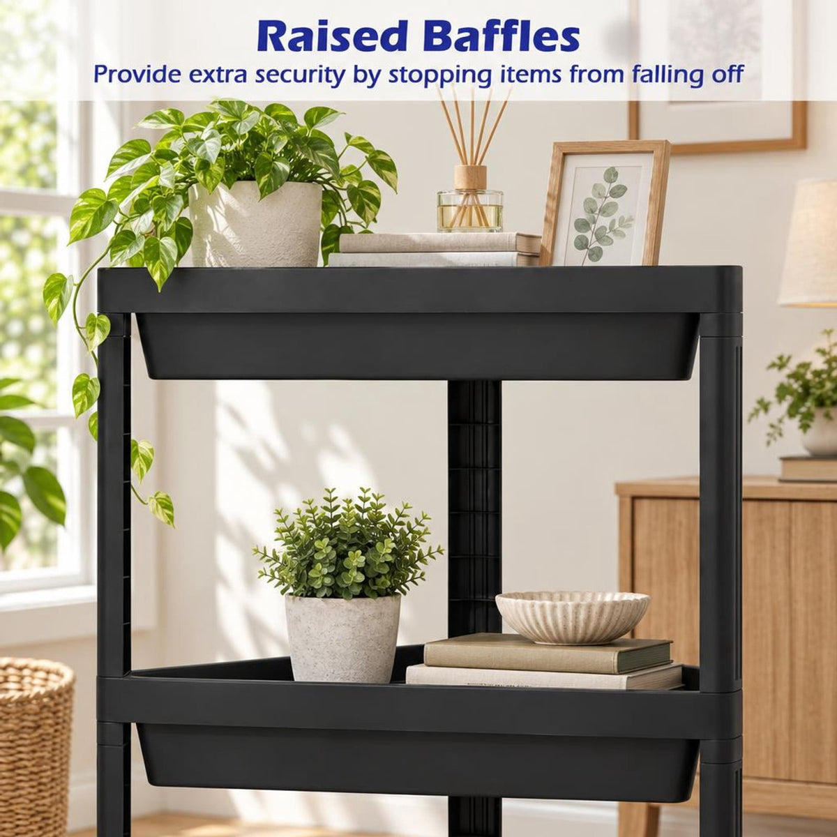 Airfind 3-Tier Corner Shower Caddy 2-Pack with Detachable Design, 18 lbs Capacity, PP Frame, 10 x 17.5 x 26.5 Total Footprint, Black