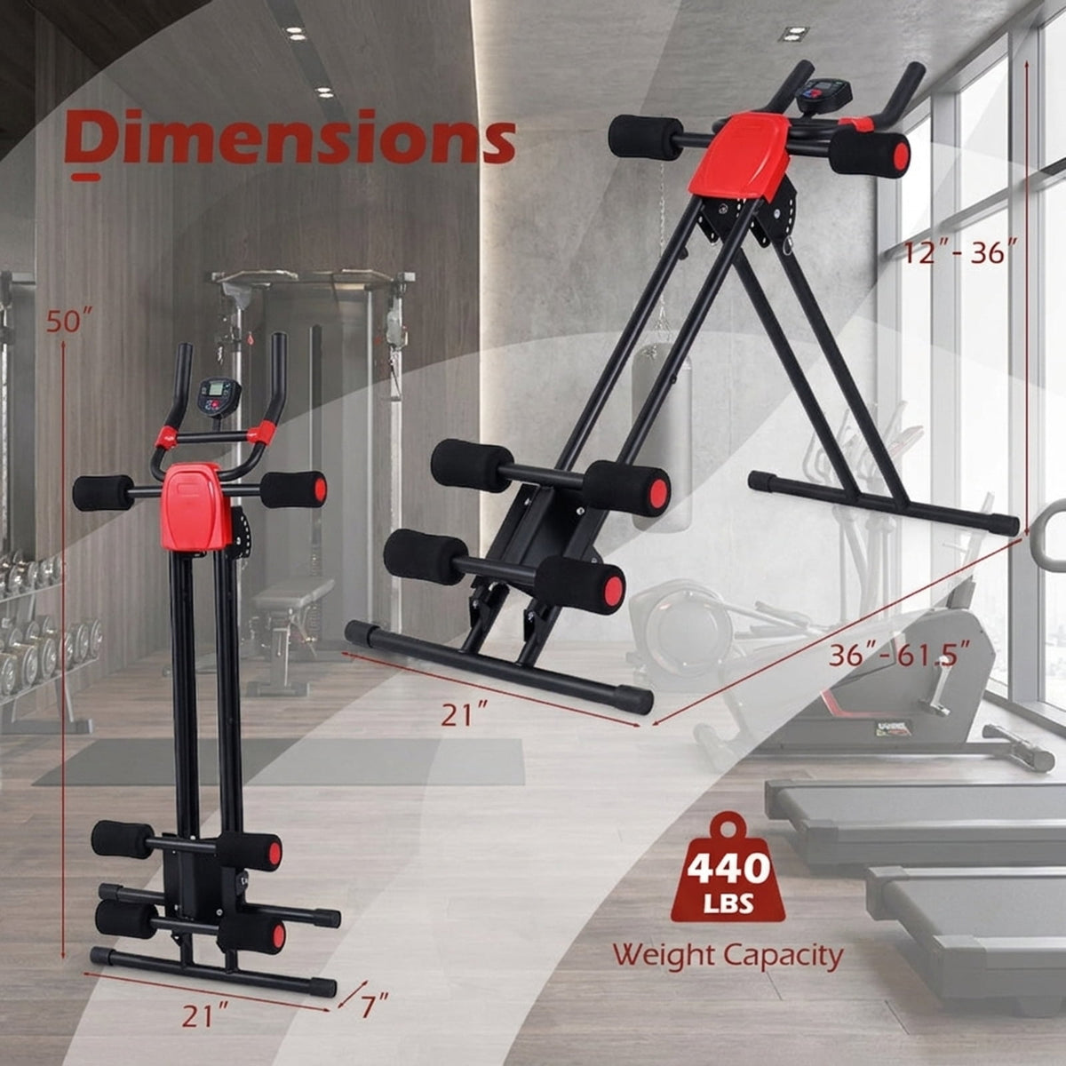 Airfind Multifunctional Weight Bench for Home Gym with 3-Position Adjustable Back and Leg Developer and Safety Hooks and Foam Rollers for Strength Training, Black