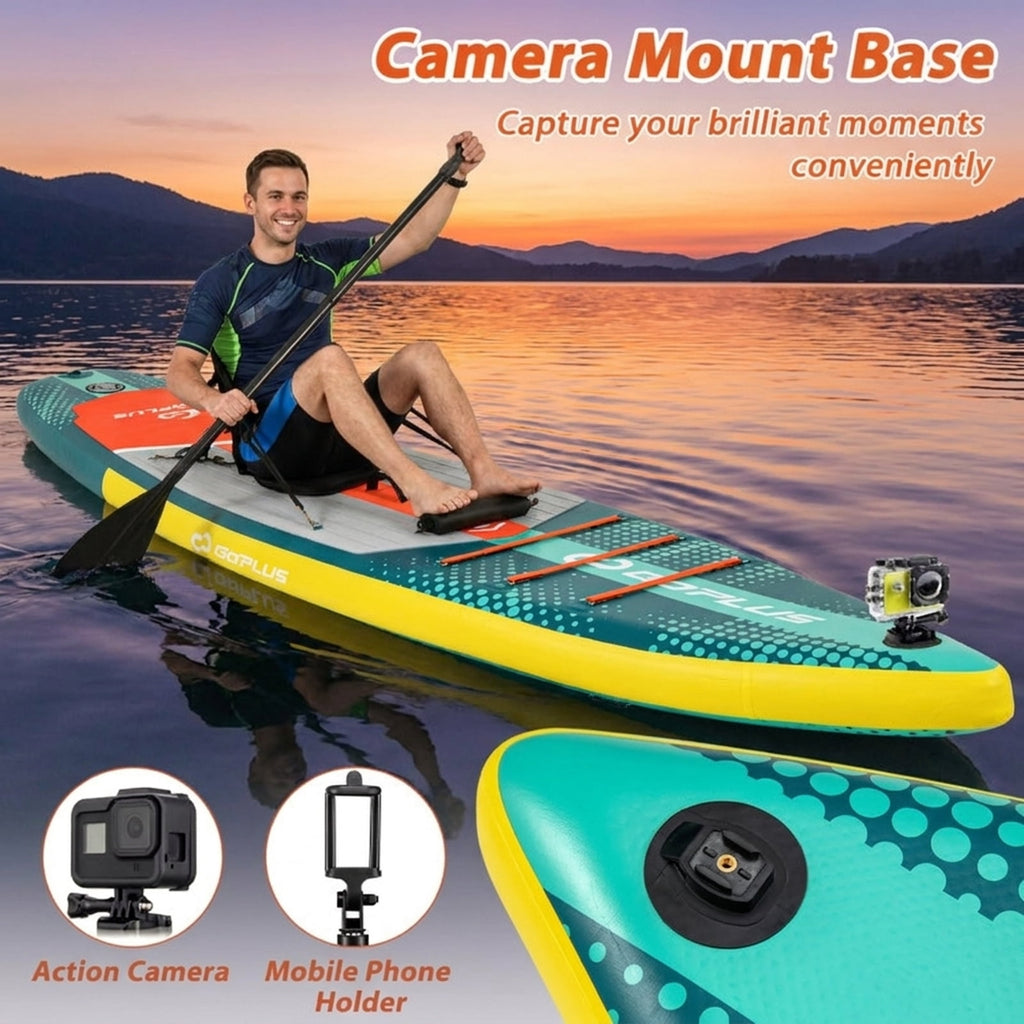 Airfind Inflatable Stand Up Paddle Board 10ft6 with Kayak Seat and Adjustable Paddle plus Safety Ankle Leash Carry Backpack and Hand Pump