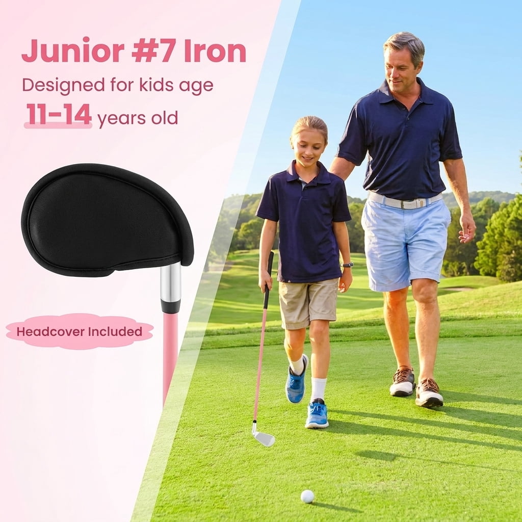 Airfind Universal Fit Golf Club Head Covers Set of 3 with Durable Zipper and Soft Inner Lining plus Embroidered Number Tags for Woods and Drivers, Pink