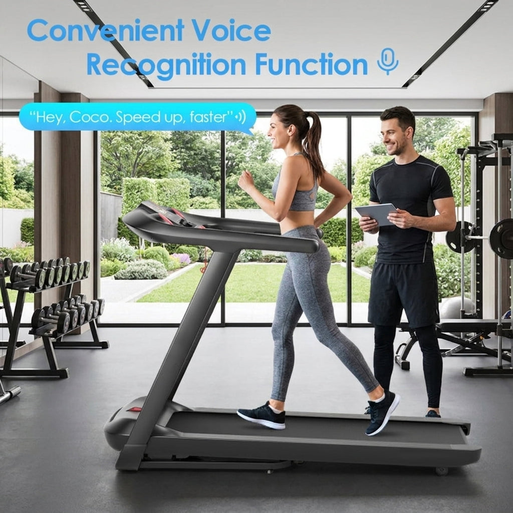 Airfind 4.75HP Folding Cardio Treadmill, Black